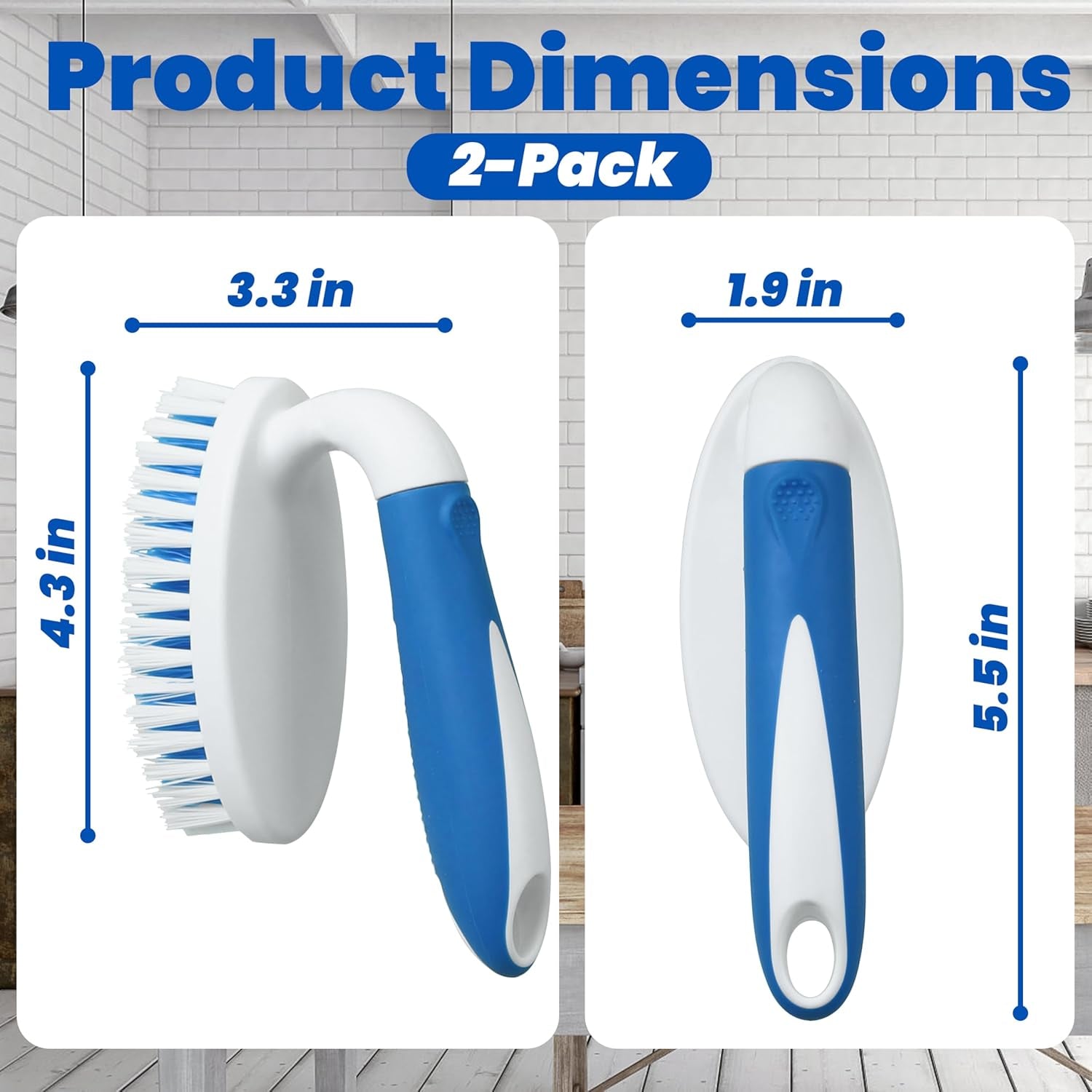 2-Pack Small Cleaning Brushes, Cleaning Carpet, Floor, Bathroom, Kitchenware
