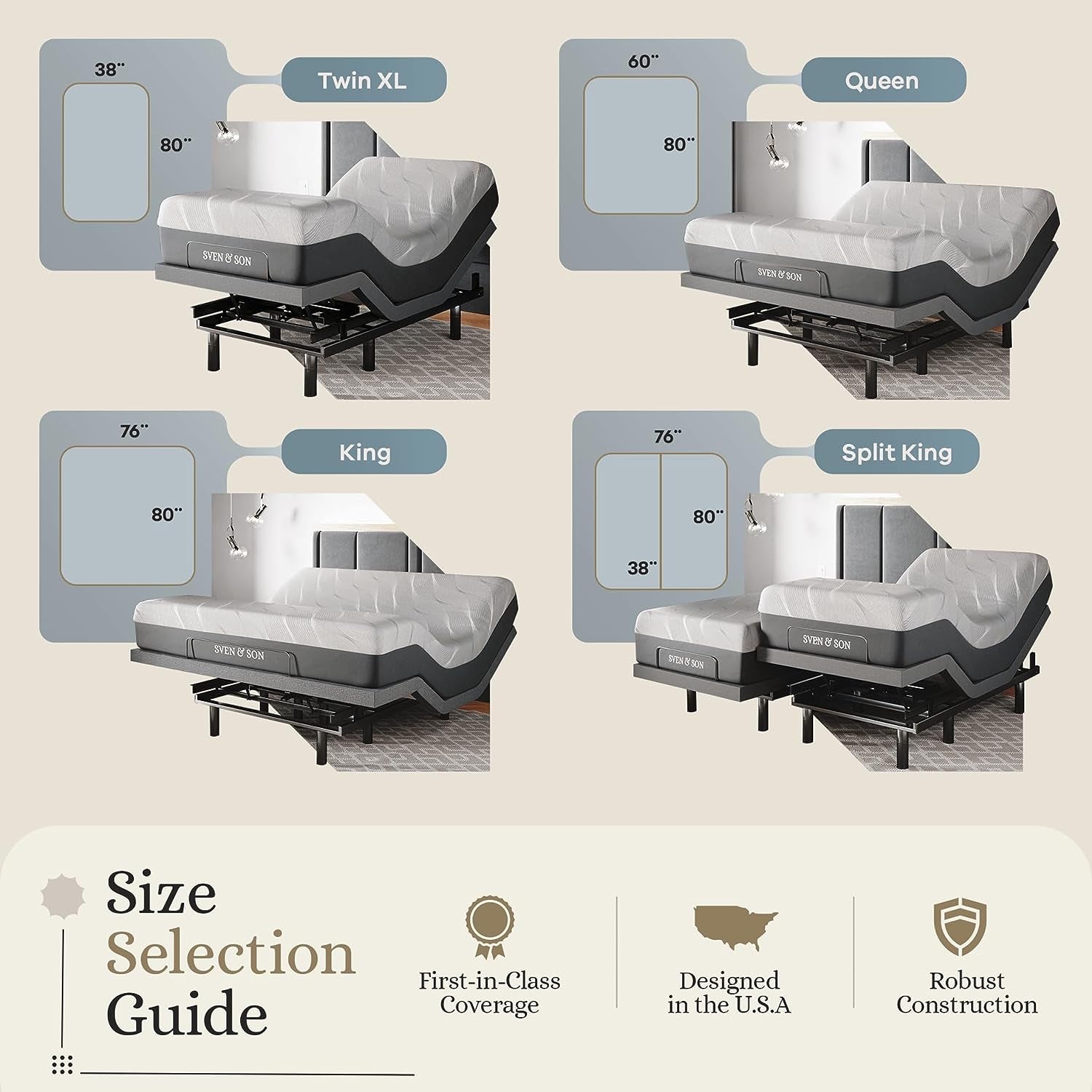 Queen Adjustable Bed Base Frame + 10” Luxury Cool Gel Memory Foam Mattress, Head up Foot Up, USB Ports, Zero Gravity, Interactive Dual Massage, Wireless, Classic (Queen)