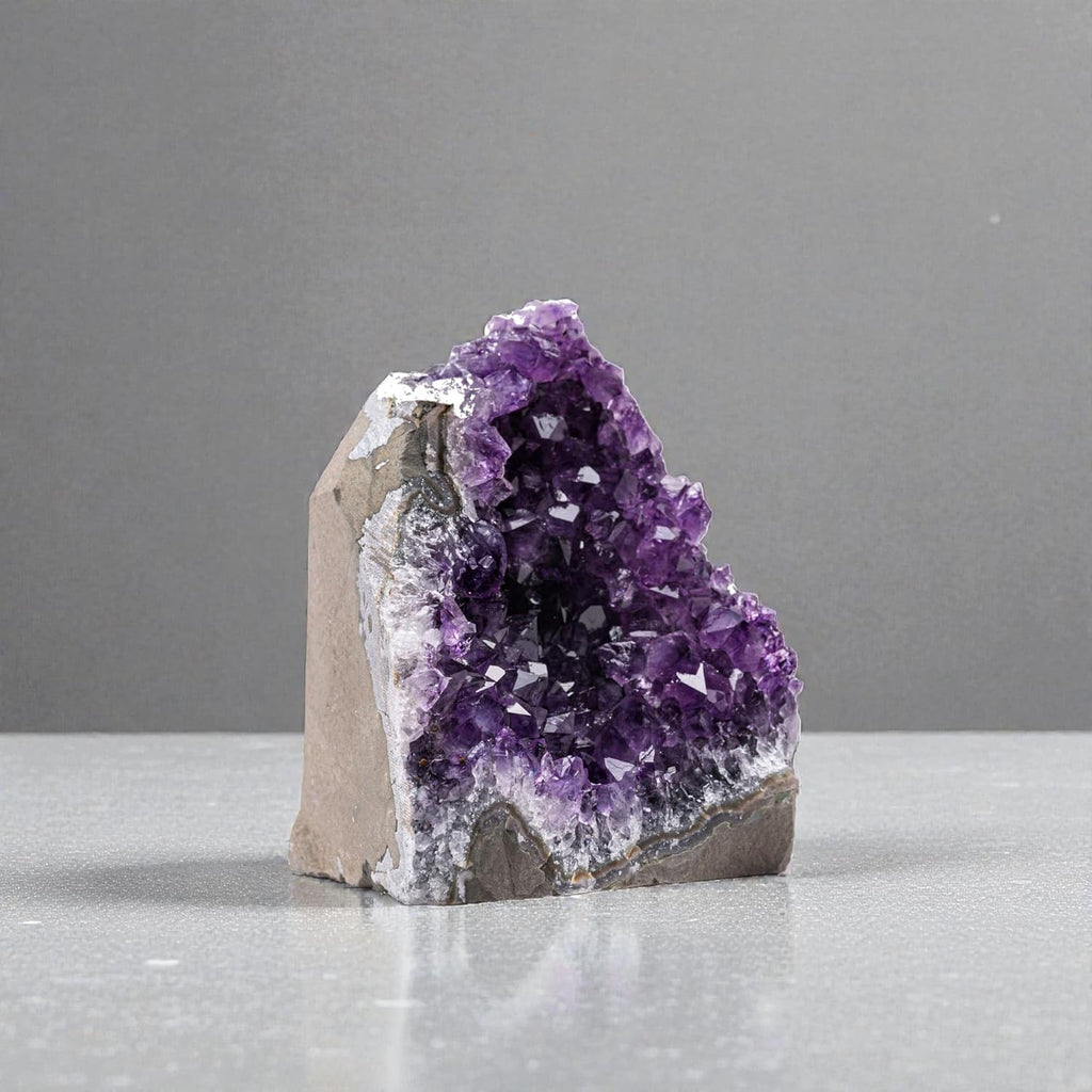 Natural Amethyst (2 Lb to 3 Lb) - 4" to 7" Height - Crystal Clusters Stone from Uruguay Raw Geode Quartz - Deep Purple Color